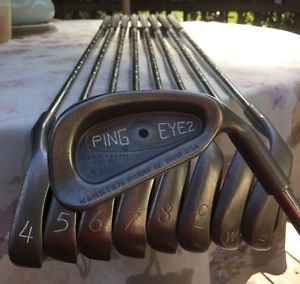 PING EYE 2 BLACK DOT IRON SET 3-SW ZZ LITE STIFF FLEX STEEL RH New Grips