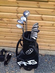 SUPERB SET OF PING G5 GOLF CLUBS, WOODS, IRONS, HYBRID, PUTTER, BAG,RIGHT HANDED