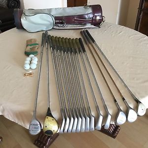 Golf Equipment :Set Of 15 Metal Golf Clubs And The Bag