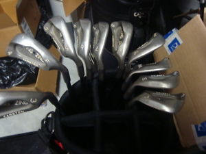 PING ZING MENS IRON SET 3-PW SW LW BLACK DOT......10 CLUBS TOTAL !!!!!