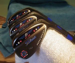 VOKEY SM4 PORTED BLACK CHROME 3 WEDGE SET 52-56-60 SPINE ALIGNED BLACK S300 WOW!