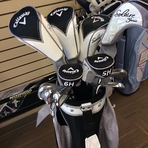 New Callaway Ladies Solaire Gems Black 12 Piece Complete Set With Golf Bag