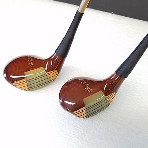 NEW Joe Powell Persimmon Set of 3 & 4 Woods Classic Golf Clubs from collection