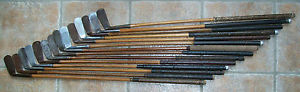 15 Antique Vintage Old 1910-1930 Hickory Wood Shaft Golf Club Putters Many Nice