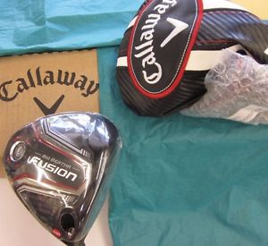 NEW Callaway Big Bertha Fusion 9.0° Driver. Stiff Shaft. Head Cover and Wrench.