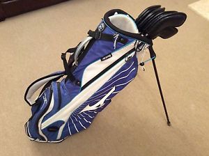 Mizuno MP4 golf irons (4-PW) Aerolite carry bag plus water bottle and marker