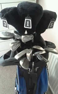 Golf clubs & bag & trolley