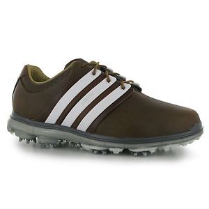 Adidas Pure 360 Golf Shoes Mens Brown Golfing Footwear Shoe