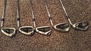 AMAZING 5-PW SET OF CALLAWAY LEGACY BLACK IRONS WITH S200 GS95 SHAFTS