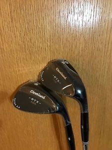New Cleveland 588 RTX 2.0 Rotex Black Wedge set 54 and 58 Sand Lob SW LW