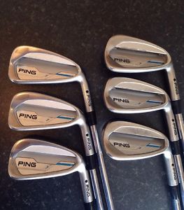 Ping i E1 Irons black dot Dy Gold S300 Shafts, 5 To PW  - USED