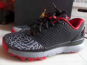 100% Auth Nike Men's Air Jordan Trainer ST Golf Cleats Bred sz 8 [833359-001]