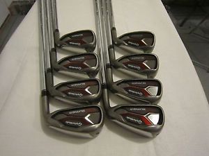 TaylorMade Aeroburner Iron Set - 4-PW, AW - REAX 88 HL Stiff Flex Steel - MINT