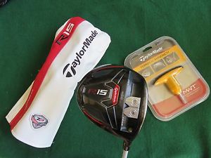 TaylorMade R15 460 BLACK * 9.5 Driver Project X Tour 52 STIFF + HC +TOOL..#4656