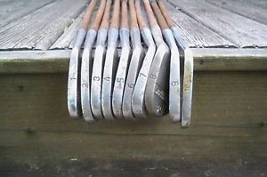 10 Club Antique Vintage Hickory Hillerich&Bradsby Louisville Grand Slam Set