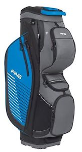 Karsten PING Golf New for 2016 Traverse Cart Golf Bag Black Grey Birdie Blue