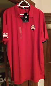 2016 Ryder Cup Team Polo Ralph Lauren RLX Shirt Size Medium Color Red,LAST ONE!!