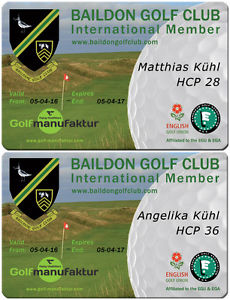 2 x Golfmitgliedschaft. Golf Fernmitgliedschaft. Offizielle Handicap Stammblatt.