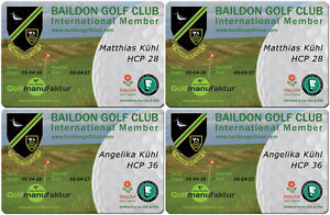 4 x Golfmitgliedschaft. Golf Fernmitgliedschaft. Offizielle Handicap Stammblatt.