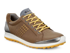 Ecco Mens Biom Hybrid 2 Camel/Fanta 45 Euro 11-11.5 Yak Golf Shoes