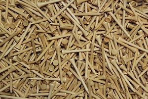 10,000 Premium Hardwood Natural 2 3/4" BULK Golf Tees - FREE Shipping