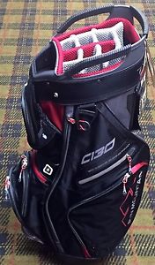MINT 2017 SUN MOUNTAIN C-130 CART GOLF BAG GUNMETAL / BLACK / RED C 130