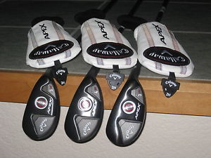 *NEW* Set of Three: Callaway Apex Hybrid Clubs #3, #4, #5 Kurokage Stiff *NEW*