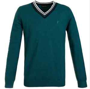 Golfino Herren Pullover mit V-Ausschnitt Grün aktuelle Kollektion
