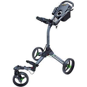 2017 Bag Boy Triswivel II Golf Push Cart (Battleship Grey/Lime), New