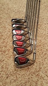 *NICE* Callaway Big Bertha 2008 Iron Set 4-PW Uniflex LH Steel Golf Clubs #5042