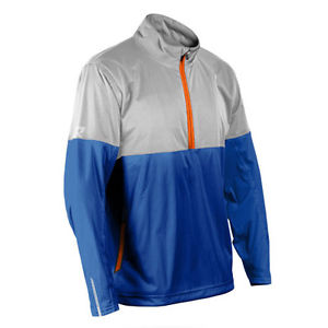Sun Mountain Rainflex Pullover - Titanium / Royal / Blaze - L