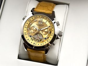 VK: 1.299,- Euro!! Calvaneo 1583 ASTONIA PLATIN BEIGE CHRONOGRAPH AUTOMATIK UHR