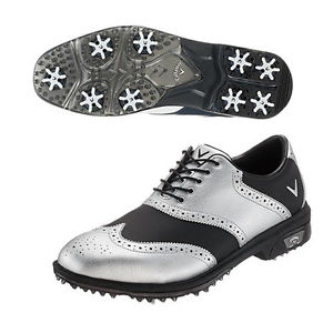 Callaway Tour Style SADDLE Golf Shoes 26.5cm Black*Sliver (US 8 1/2) New From Ja