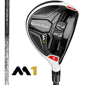 "RARE" TAYLORMADE M1 3 HL WOOD UPGRADE ALDILA ROGUE BLACK 60 STIFF / 1" LONGER