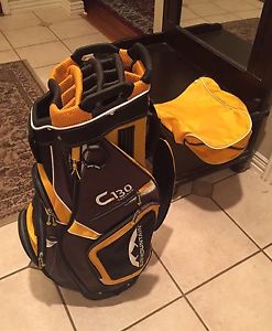 Mint Sun Mountain Yellow & Black C130 Golf Cart Bag with Rain Cover, 14 15 way