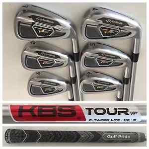 CUSTOM TaylorMade PSi Irons Set 4-9 KBS Tour C-Taper Lite 110 Steel Stiff Flex