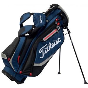 NEW Titleist Golf 2016 Lightweight Stand Bag 4-way Top Navy / Graphite / Red