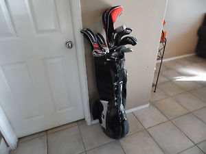 11 club men's Adams a2os hybrid iron set w/Adams Redline woods & Datrek golf bag