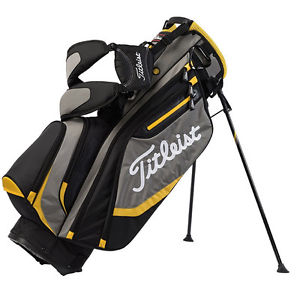 NEW Titleist Golf 2016 Lightweight Stand Bag 4-way Top Black / Grey / Gold