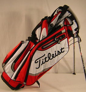 Closeout Titleist Golf Lightweight Stand Bag Fire Red/White/Gray TB5SX6-612