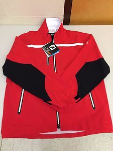 1 NWT FOOTJOY DRYJOYS TOUR XP MEN'S RAIN JACKET, SIZE: MEDIUM (RED)