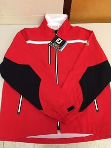 1 NWT FOOTJOY DRYJOYS TOUR XP MEN'S RAIN JACKET, SIZE: LARGE (RED)