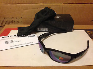 NEW Oakley Straight Jacket 2.0 Polished Black / Jade Iridium Polarized 26-262