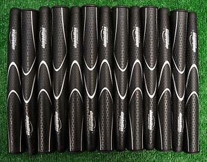 13 JumboMax Tour Series Black & Silver Golf Grips - X-Large (3/8)