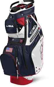 NEW 2017 Sun Mountain C130 USA Flag Red/White/Blue 14-Way Cart Golf Bag
