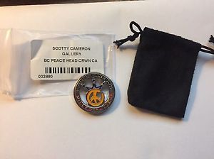 New SCOTTY CAMERON GALLERY  Ball Marker Round Peace Head Crown Blue Yellow Red