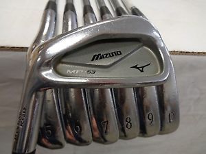 Left Handed Mizuno MP-53 4-PW Iron set ProjectX 5.5 Firm Flex Steel Used MP53 LH