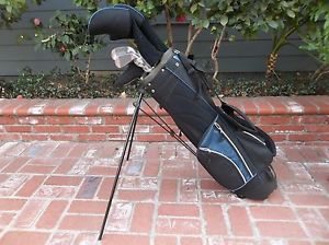 MENS NITRO POWER SHOT COMPLETE GOLF CLUB SET LH WITH STAND BAG