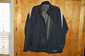 Zero Restriction Tour Series Gore-Tex Black Full Zip Rain Jacket Size XL Mint
