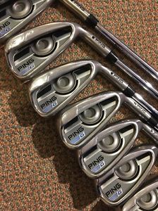 2016 PING G IRONS 4-W, BLACK SPOT, AWT REGULAR STEEL SHAFTS
